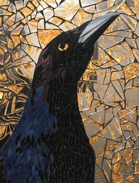 Paramount Center for the Arts. Grackle Crackle by artist Laura E. Ruprecht