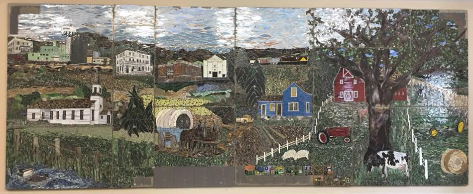 Badger Area Community Heritage Wall. Lead artist Sherri Kruger