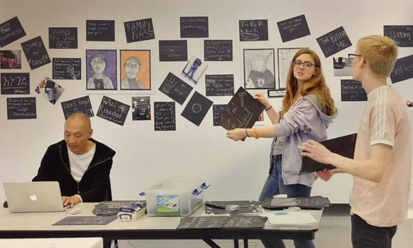 White Bear Center for the Arts. White Bear Center for the Arts. Teaching artist Wing Young Huie and students