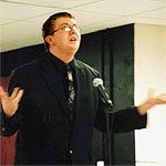 Matthew Cook reciting poetry
