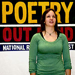 Anika Kildegaard reciting poetry