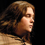 Anika Kildegaard reciting poetry